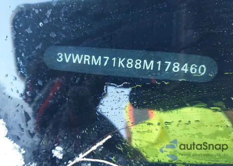 2008 Volkswagen Jetta Se from USA, damaged, VIN 3VWRM71K88M178460